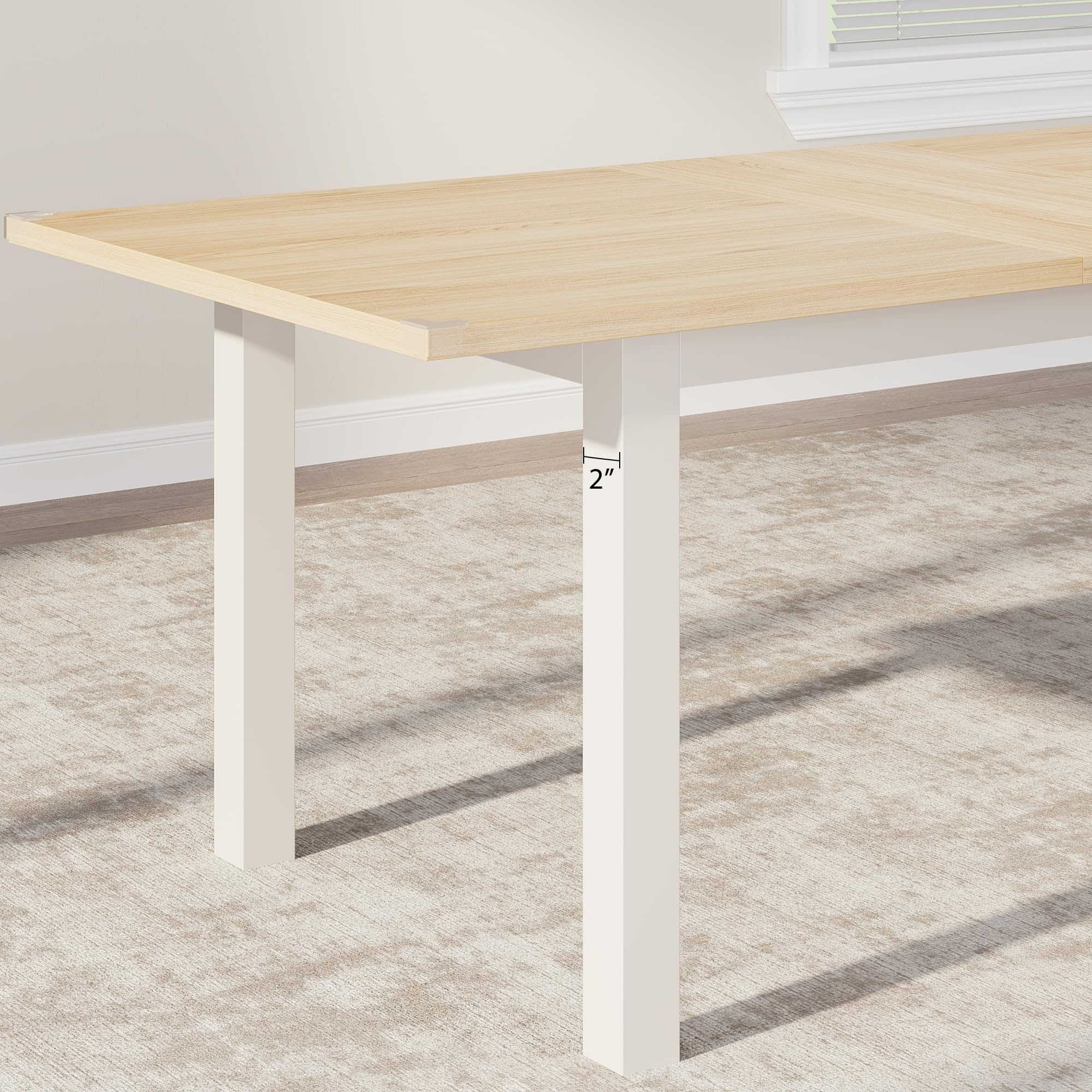 Amazon.com - GAOMON Rectangular Extendable Dining Table, 47-63